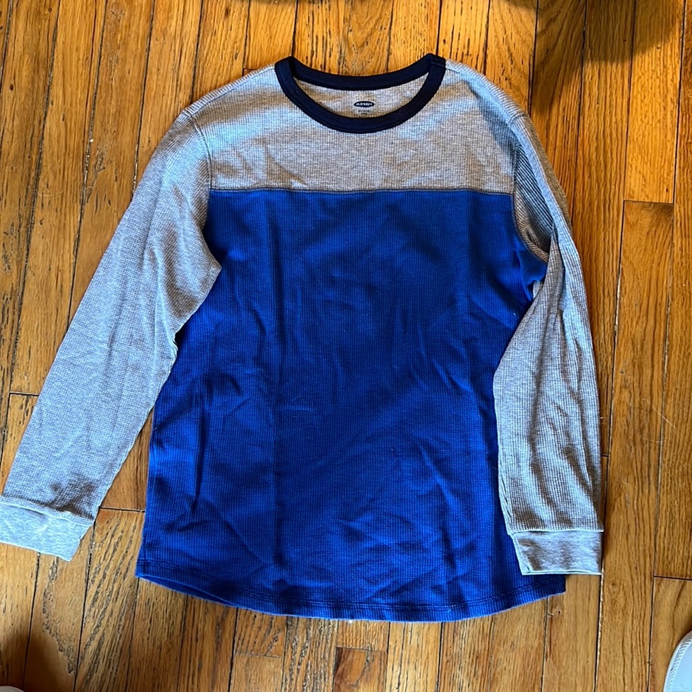 Long sleeved color block waffle tee